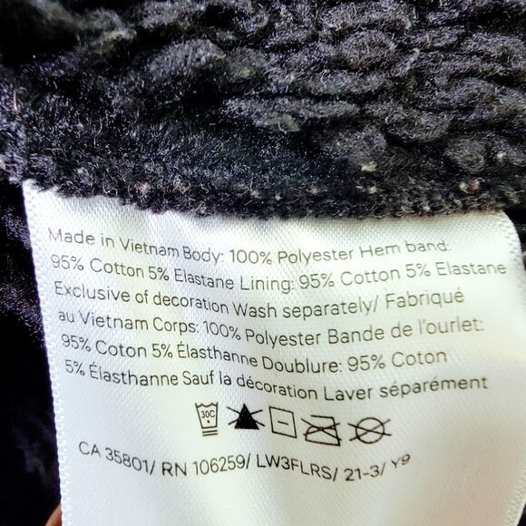 Lululemon Women's Black Textured Fleece 1/2 Zip Teddy Pullover Hoodie Size 6 - Picture 8 of 9